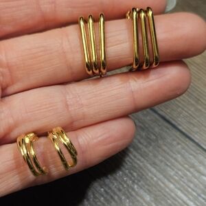 NEW Triple Loop Earring Set - Small & Medium Huggies